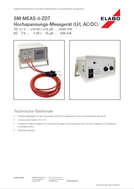 Titel Hochspannungsprüfgerät Multimeter